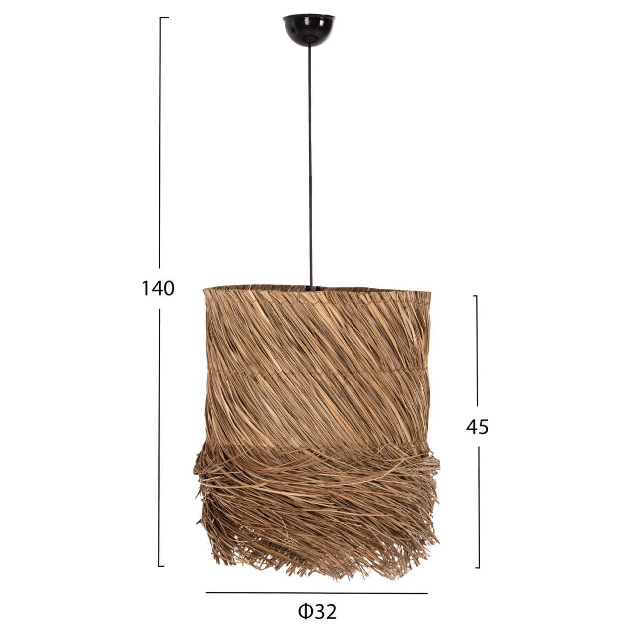 CEILING PENDANT LAMP HM7821 SEAGRASS IN NATURAL COLOR Φ32x45-140Hcm. [2]