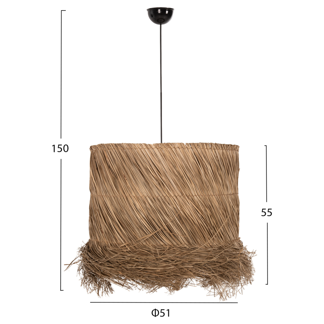 CEILING PENDANT LAMP HM7822 SEAGRASS IN NATURAL COLOR Φ51x55-150Hcm. [2]