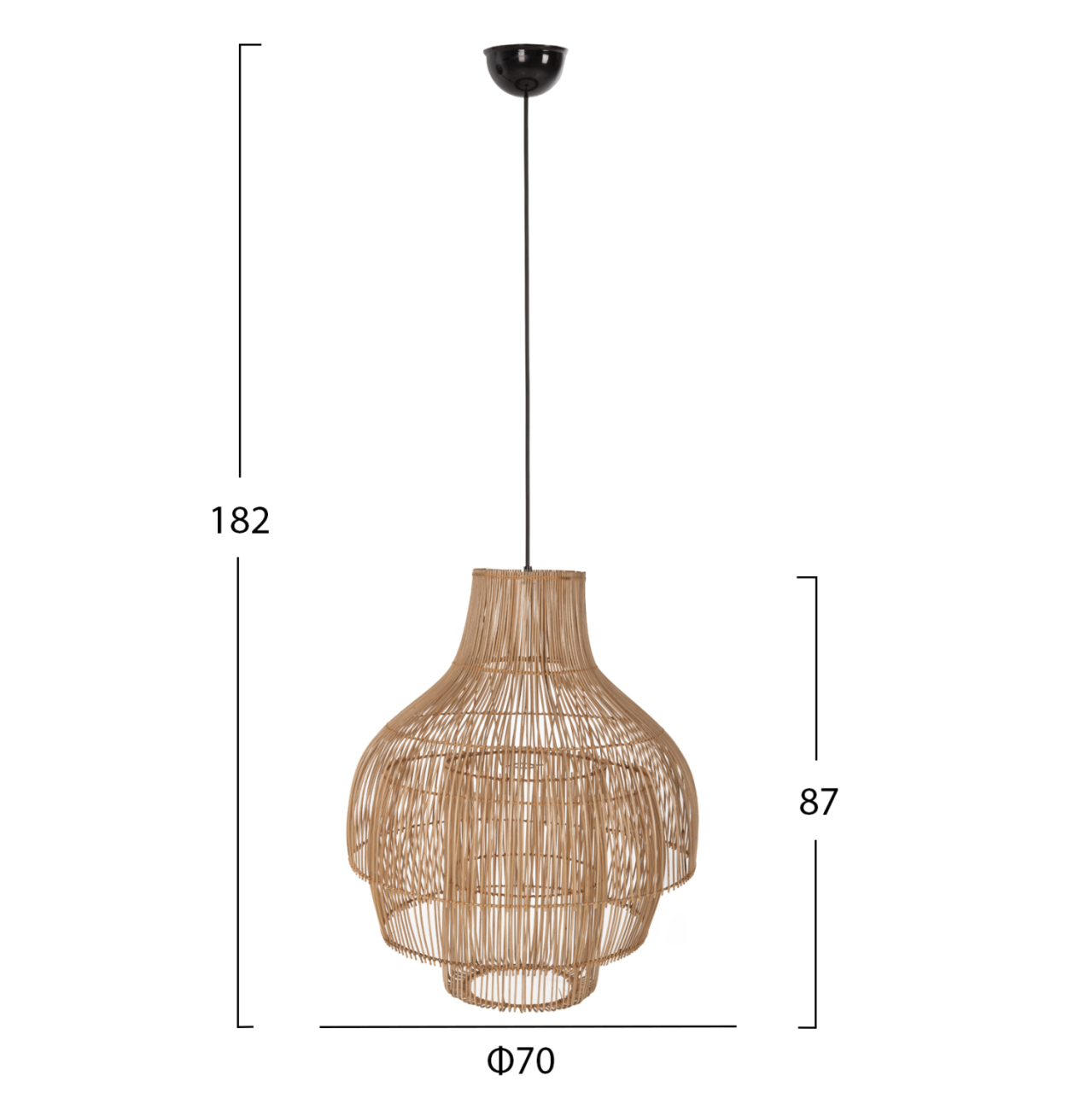 CEILING PENDANT LAMP HM7857 RATTAN IN NATURAL COLOR WITH 3 SHAPES [2]