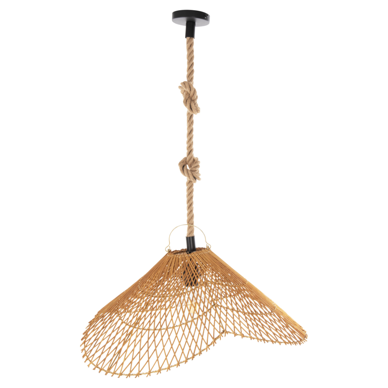 CEILING PENDANT LAMP HM7878.01 RATTAN IN SAND BEIGE COLOR Φ58,5x31Hcm. [3]
