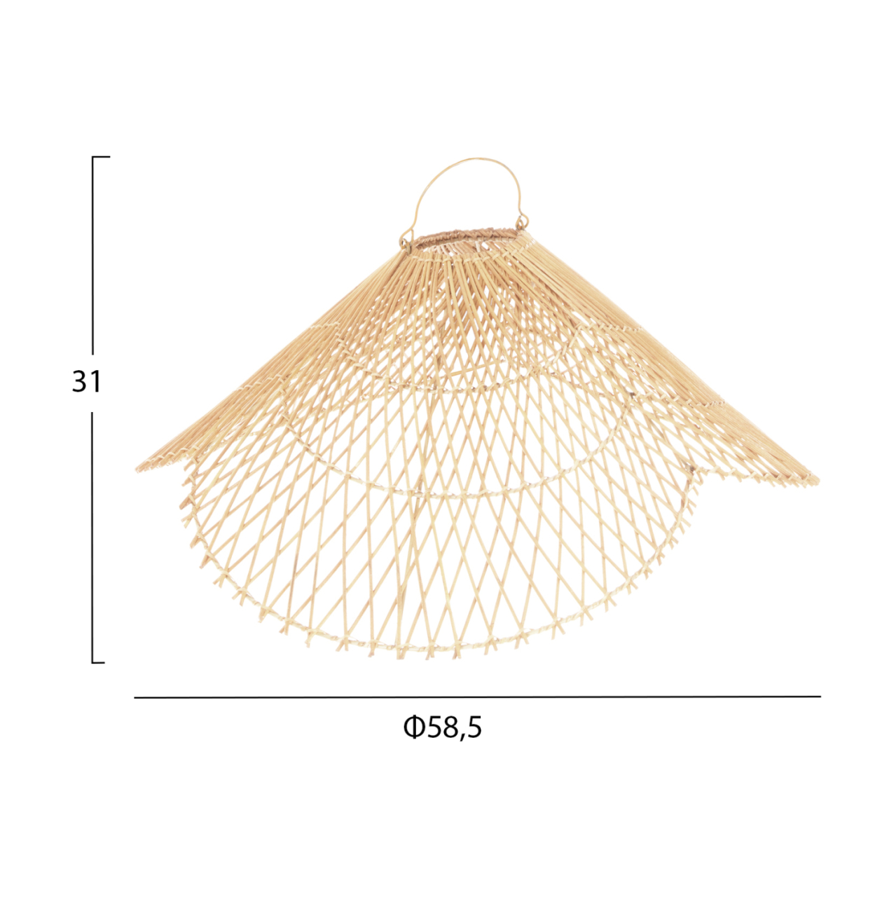 CEILING PENDANT LAMP HM7878.02 RATTAN IN NATURAL COLOR Φ58,5x31Hcm. [2]