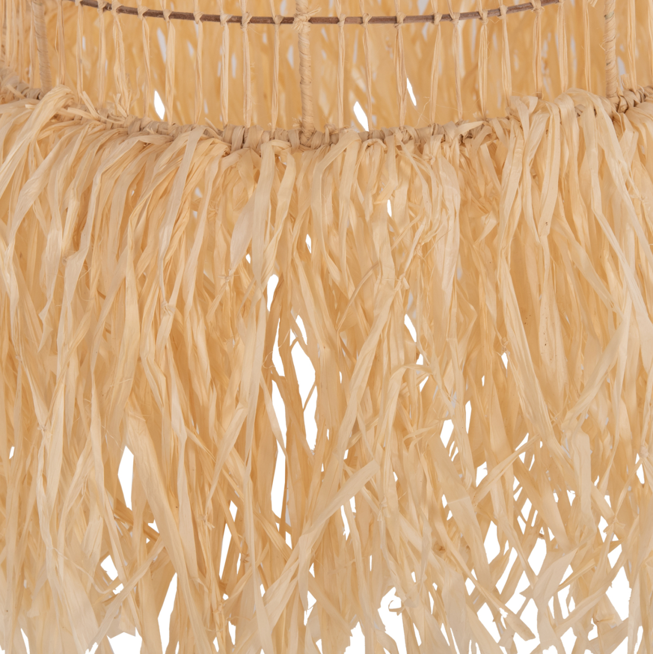 CEILING PENDANT LAMP HM7890 PALM LEAF FIBERS IN NATURAL COLOR Φ35x163Hcm. [4]
