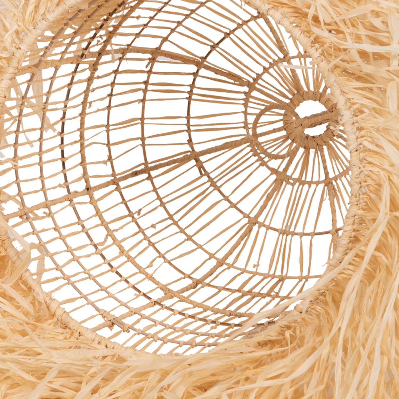 CEILING PENDANT LAMP HM7891 PALM LEAF FIBERS IN NATURAL COLOR Φ30x163Hcm. [3]