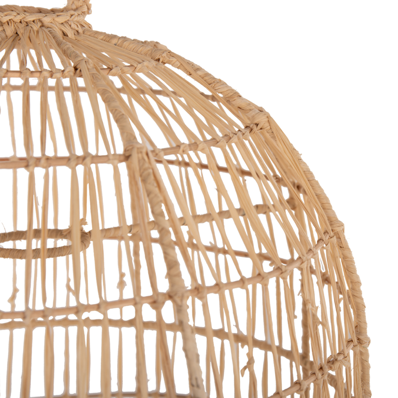 CEILING PENDANT LAMP HM7891 PALM LEAF FIBERS IN NATURAL COLOR Φ30x163Hcm. [4]