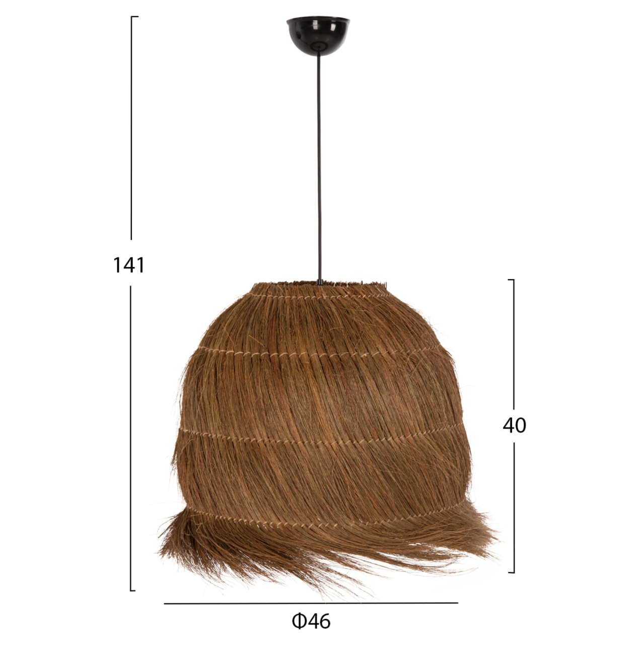 CEILING PENDANT LAMP HM7892 RAYUNG GRASS IN BROWN COLOR Φ46x40-141Hcm. [2]