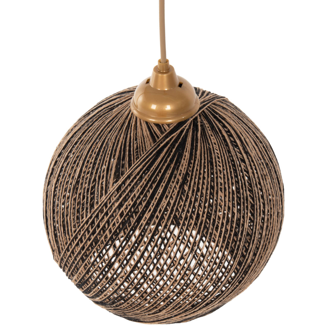CEILING PENDANT LAMP INDOORS FB97645.01, GOLD BLACK KNITTED ROPE, D24x69 cm. [3]