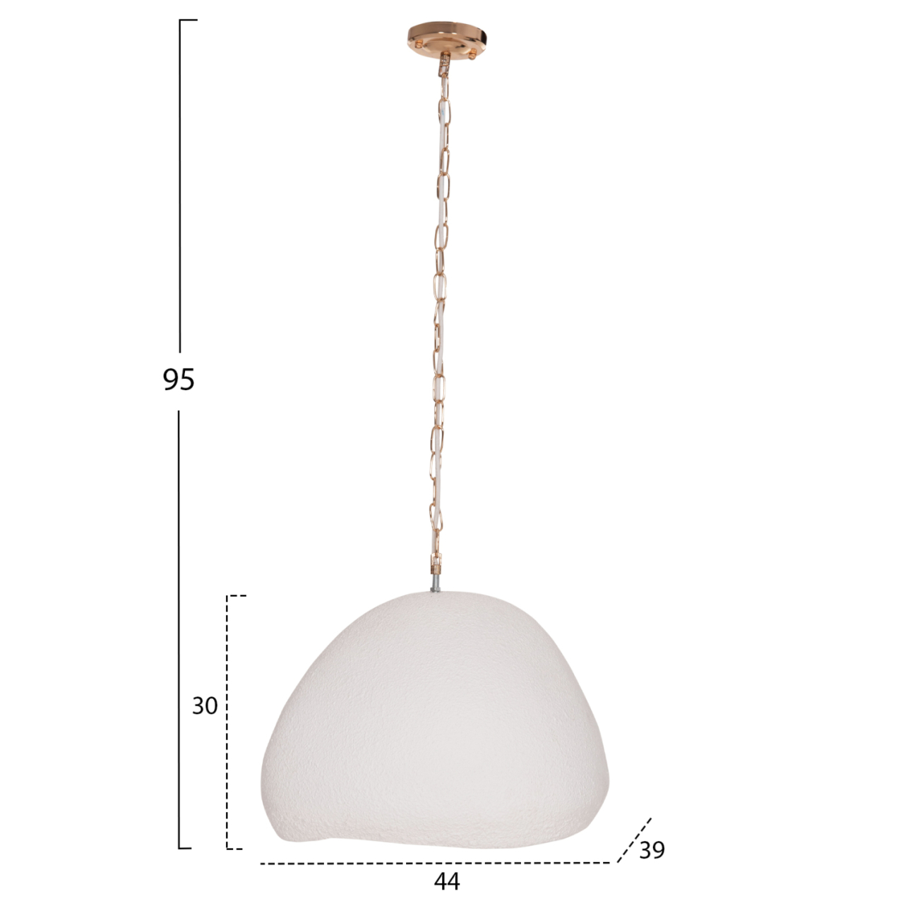 CEILING PENDANT LAMP JAYLEN HM4703.02S FIBER CEMENT IN WHITE Hcm. [2]