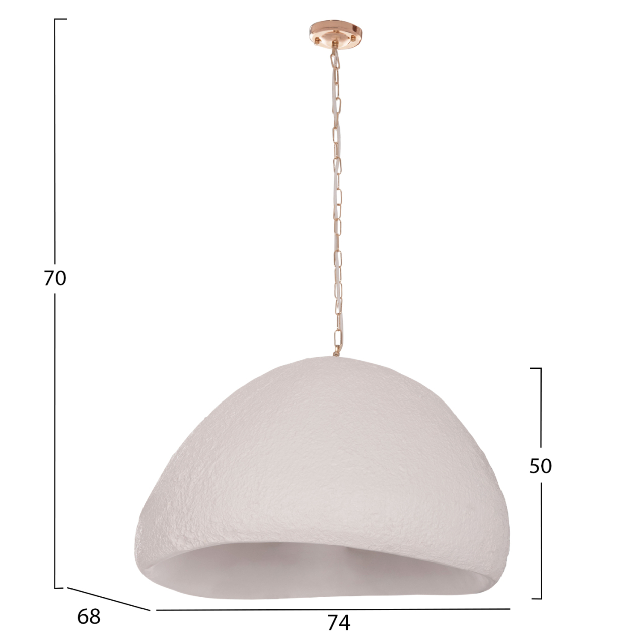 CEILING PENDANT LAMP JAYLEN HM4703.02XL FIBER CEMENT IN WHITE 74x68x50-70Hcm. [2]