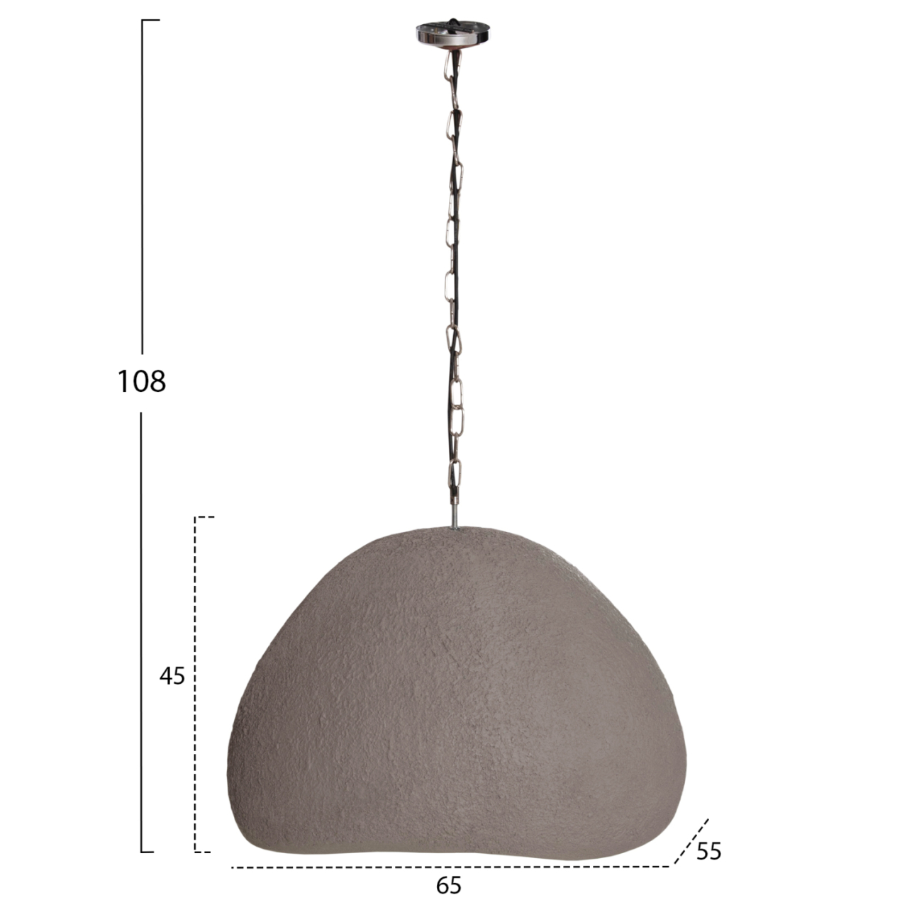 CEILING PENDANT LAMP JAYLEN HM4703.03L FIBER CEMENT IN GREY 65x55x45Hcm [2]