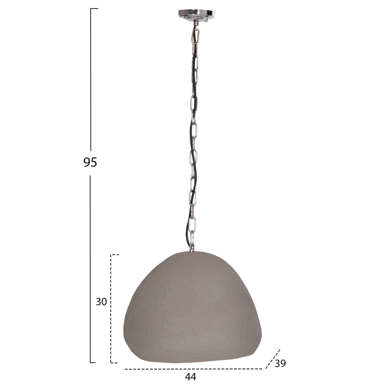 CEILING PENDANT LAMP JAYLEN HM4703.03S FIBER CEMENT IN GREY 44x39x30Hcm [2]