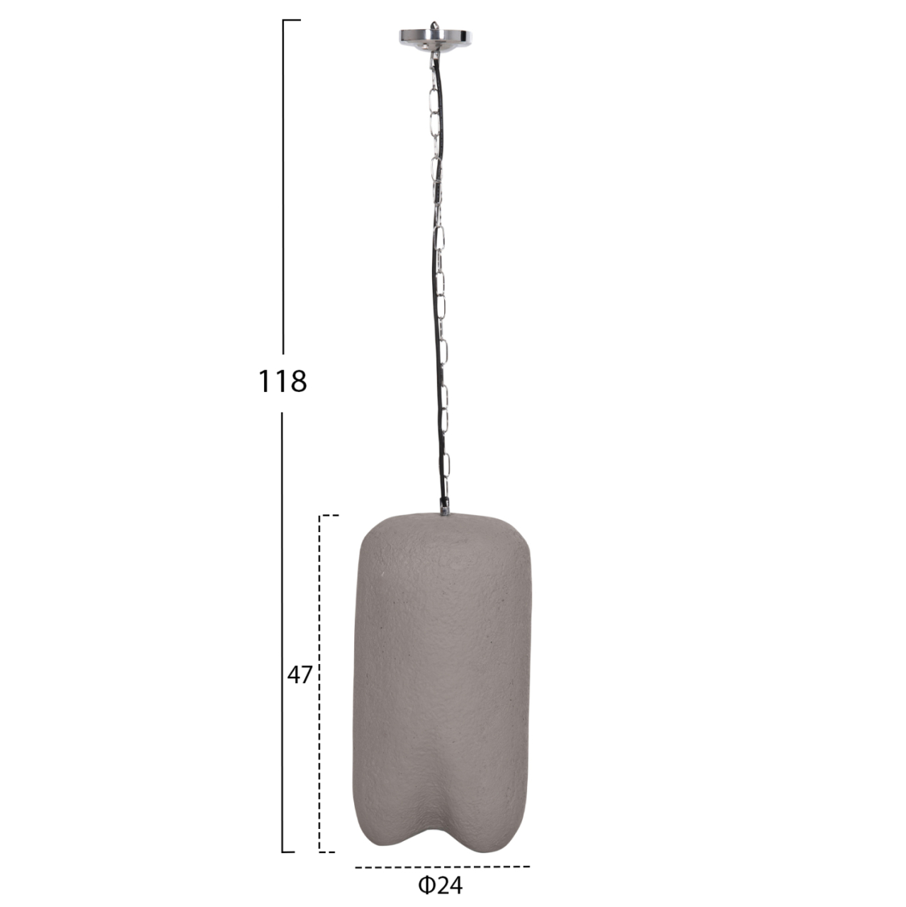 CEILING PENDANT LAMP LOGKY HM4704.03S FIBER CEMENT IN GREY Φ24x47Hcm [2]