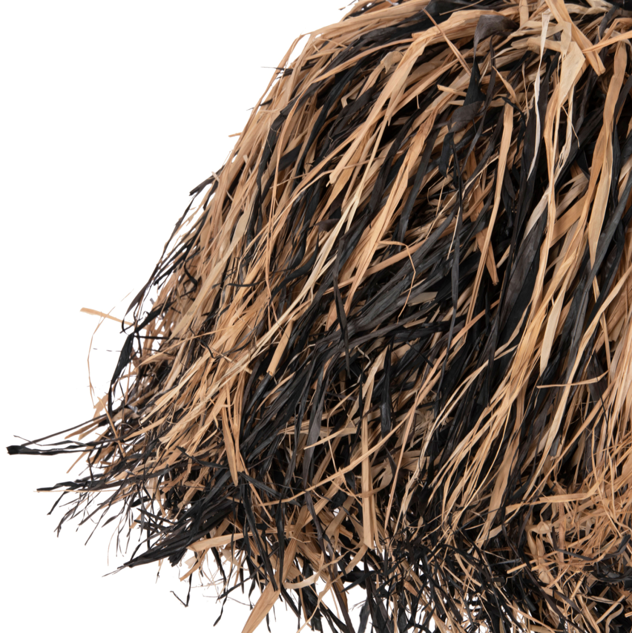 CEILING PENDANT LAMP ORDEM HM4716 SISAL and BANANA FIBERS CAP--BLACK and NATURAL Φ60x50Hcm. [4]