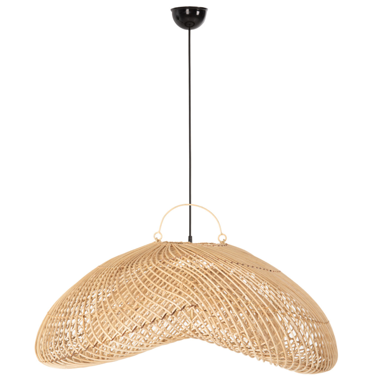 CEILING PENDANT LAMP PERK HM7861 RATTAN IN NATURAL COLOR 100x80x142Hcm. [3]