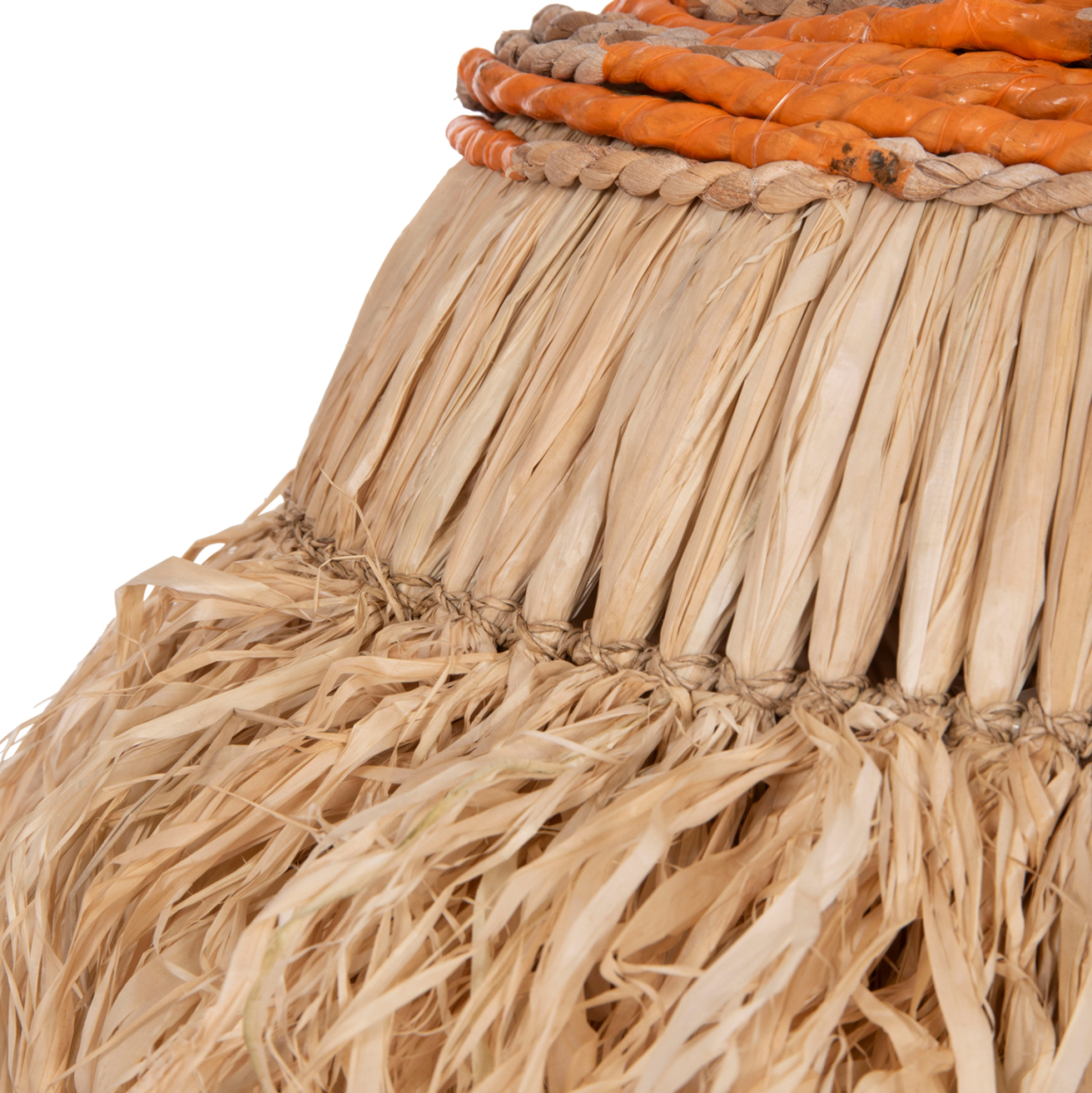 CEILING PENDANT LAMP SIFO HM4714 SISAL and BANANA FIBERS CAP-NATURAL and MIX Φ35x45Hcm. [6]
