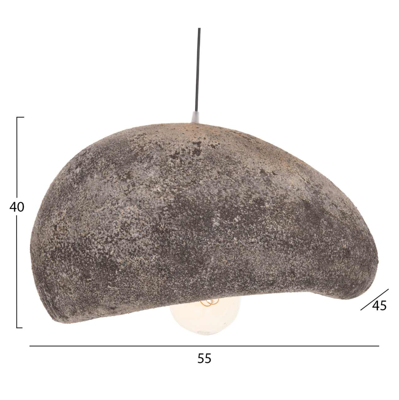 CEILING PENDANT LAMP STONE-LOOK STONER (M) HM4418.04 GREY-- 55x45x40Hcm. [2]