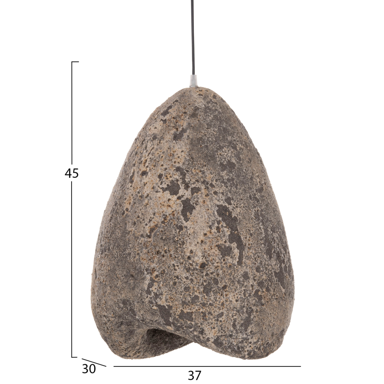 CEILING PENDANT LAMP STONE-LOOK STONER (S) FB94417.04 GREY-- 37x30x45Hcm. [2]