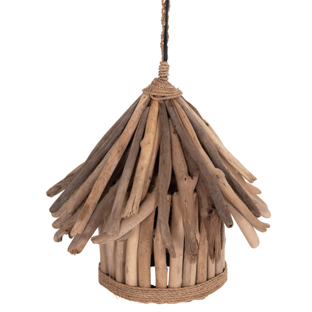 CEILING PENDANT LAMP TREIT HM4874 DRIFTWOOD IN NATURAL Φ40x73Hcm.[1xΕ27] [3]