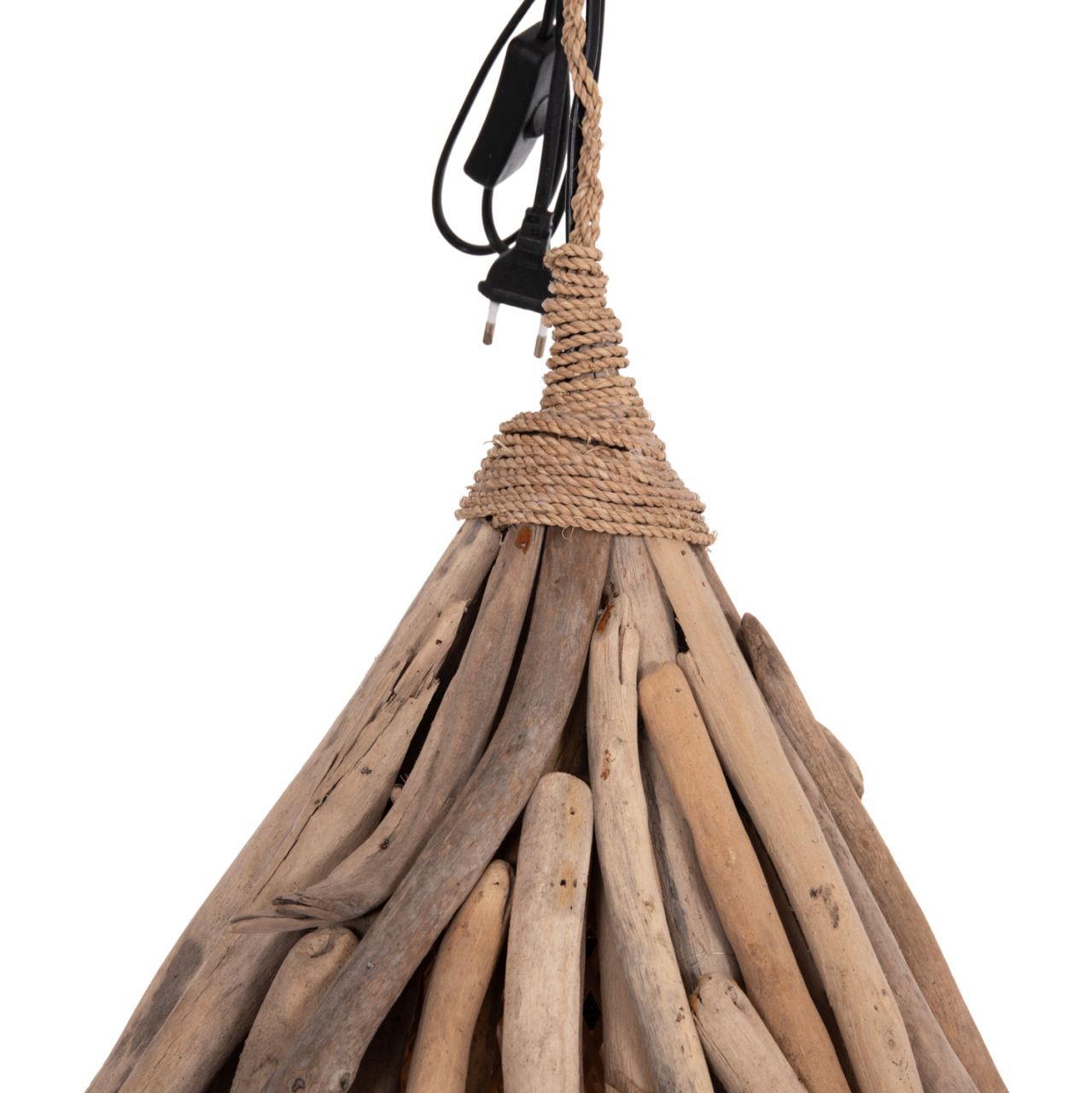 CEILING PENDANT LAMP TREIT HM4875 DRIFTWOOD IN NATURAL 48x54x52-73Hcm.[1xΕ27] [4]