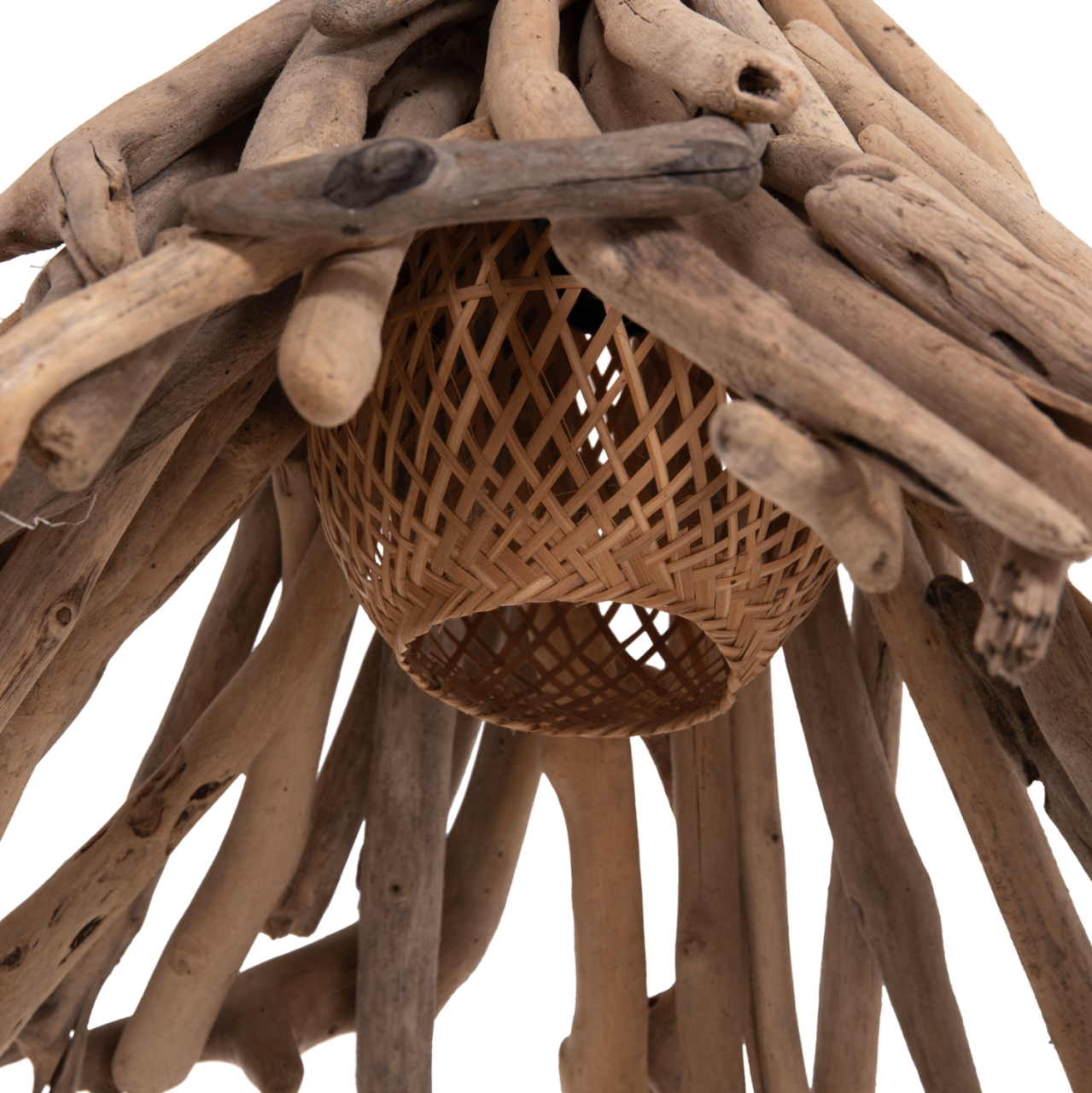 CEILING PENDANT LAMP TREIT HM4875 DRIFTWOOD IN NATURAL 48x54x52-73Hcm.[1xΕ27] [3]