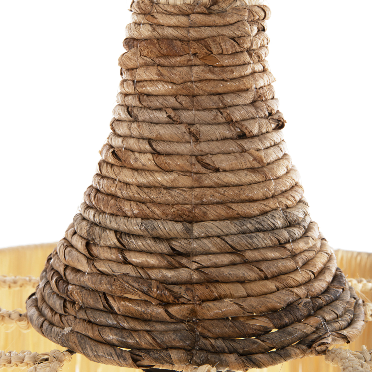 CEILING PENDANT LAMP WITH FRINGES HM7853 DRIED PALM FIBERS Φ41x34Hcm. [6]