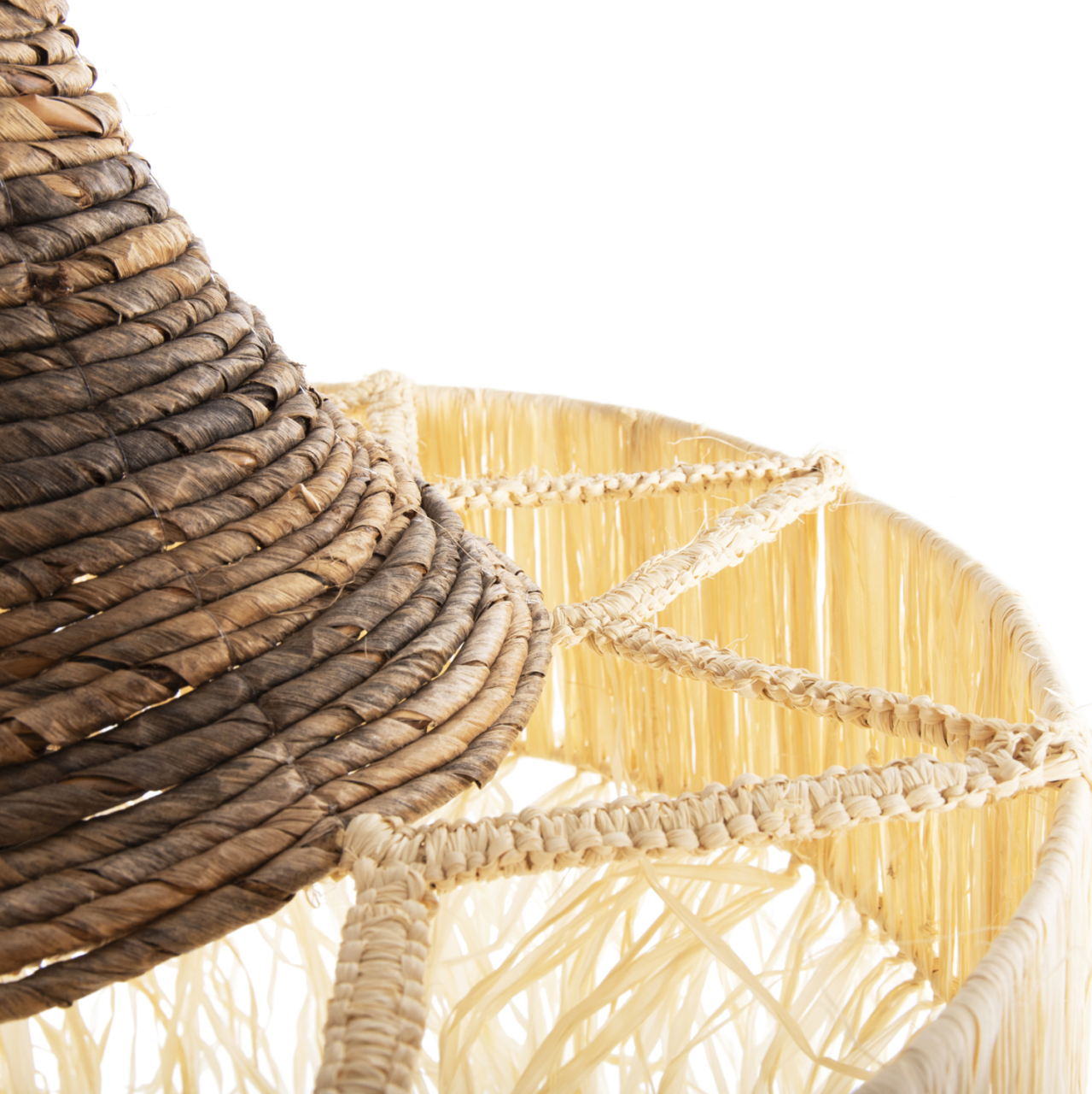 CEILING PENDANT LAMP WITH FRINGES HM7854 DRIED PALM FIBERS Φ51x37Hcm. [5]