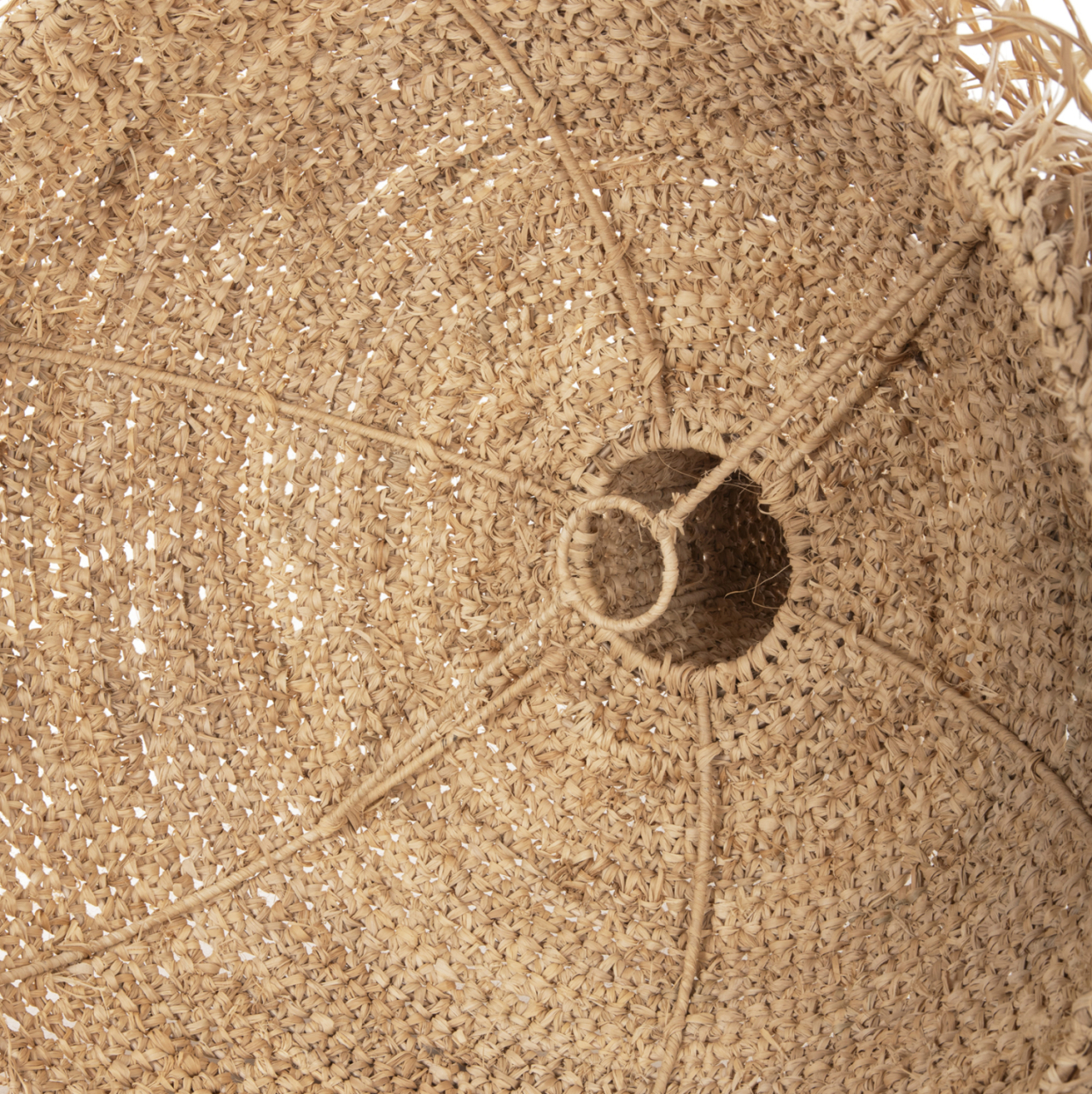 CEILING PENDANT LAMP WITH FRINGES HM7855 DRIED PALM FIBERS Φ41,5x48Hcm. [6]