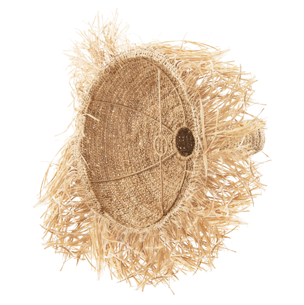 CEILING PENDANT LAMP WITH FRINGES HM7855 DRIED PALM FIBERS Φ41,5x48Hcm. [7]