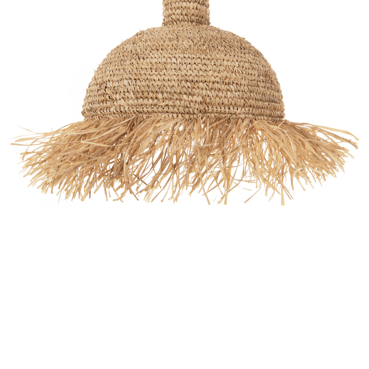 CEILING PENDANT LAMP WITH FRINGES HM7856 DRIED PALM FIBERS Φ52,5x55,5Hcm. [3]