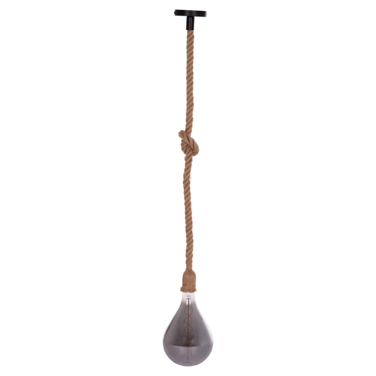 CEILING PENDANT LAMP WITH LIGHT BULB ΗΜ11928.02--ROPE 1M LONG AND 2cm THICK-E27 SOCKET [3]