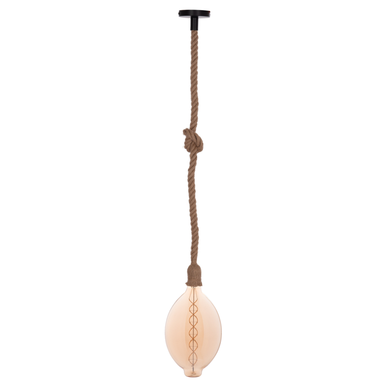 CEILING PENDANT LAMP WITH LIGHT BULB HM11927.01--ROPE 1M LONG AND 2cm THICK-E27 SOCKET [5]