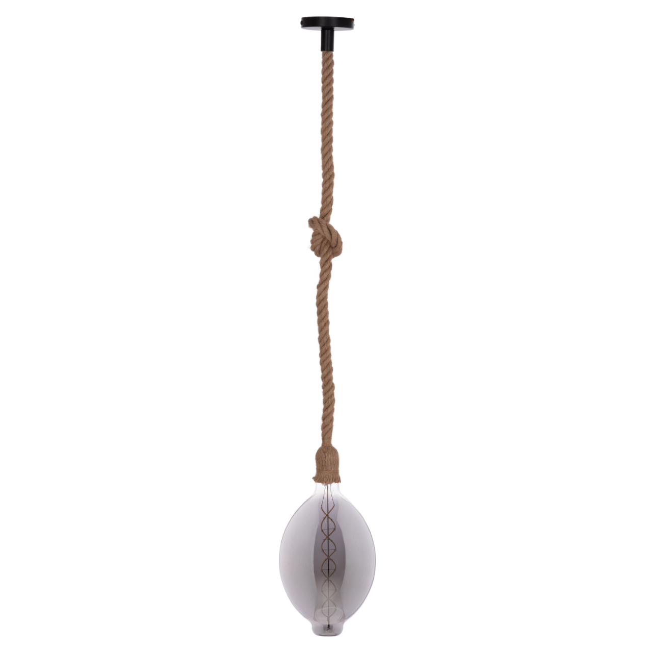 CEILING PENDANT LAMP WITH LIGHT BULB HM11927.02--ROPE 1M LONG AND 2cm THICK-E27 SOCKET [5]