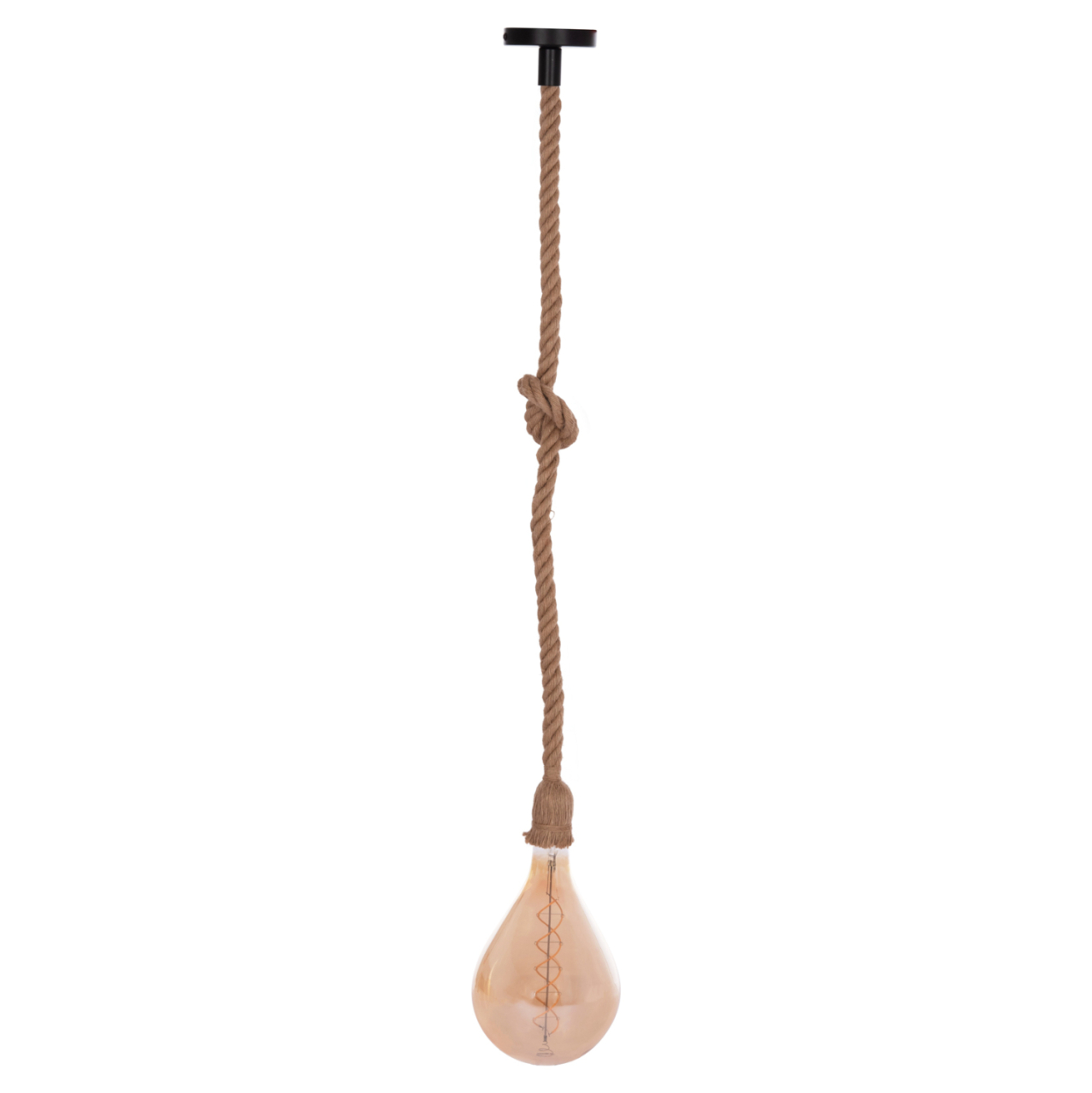 CEILING PENDANT LAMP WITH LIGHT BULB HM11928.01--ROPE 1M LONG AND 2cm THICK-E27 SOCKET [3]