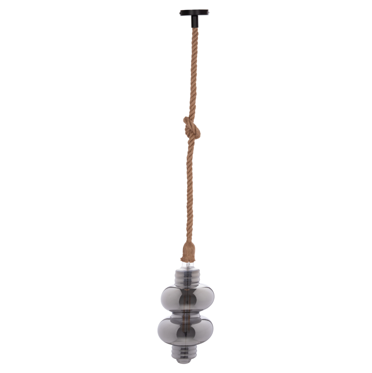 CEILING PENDANT LAMP WITH LIGHT BULB HM11929.02--ROPE 1M LONG AND 2cm THICK-E27 SOCKET [3]
