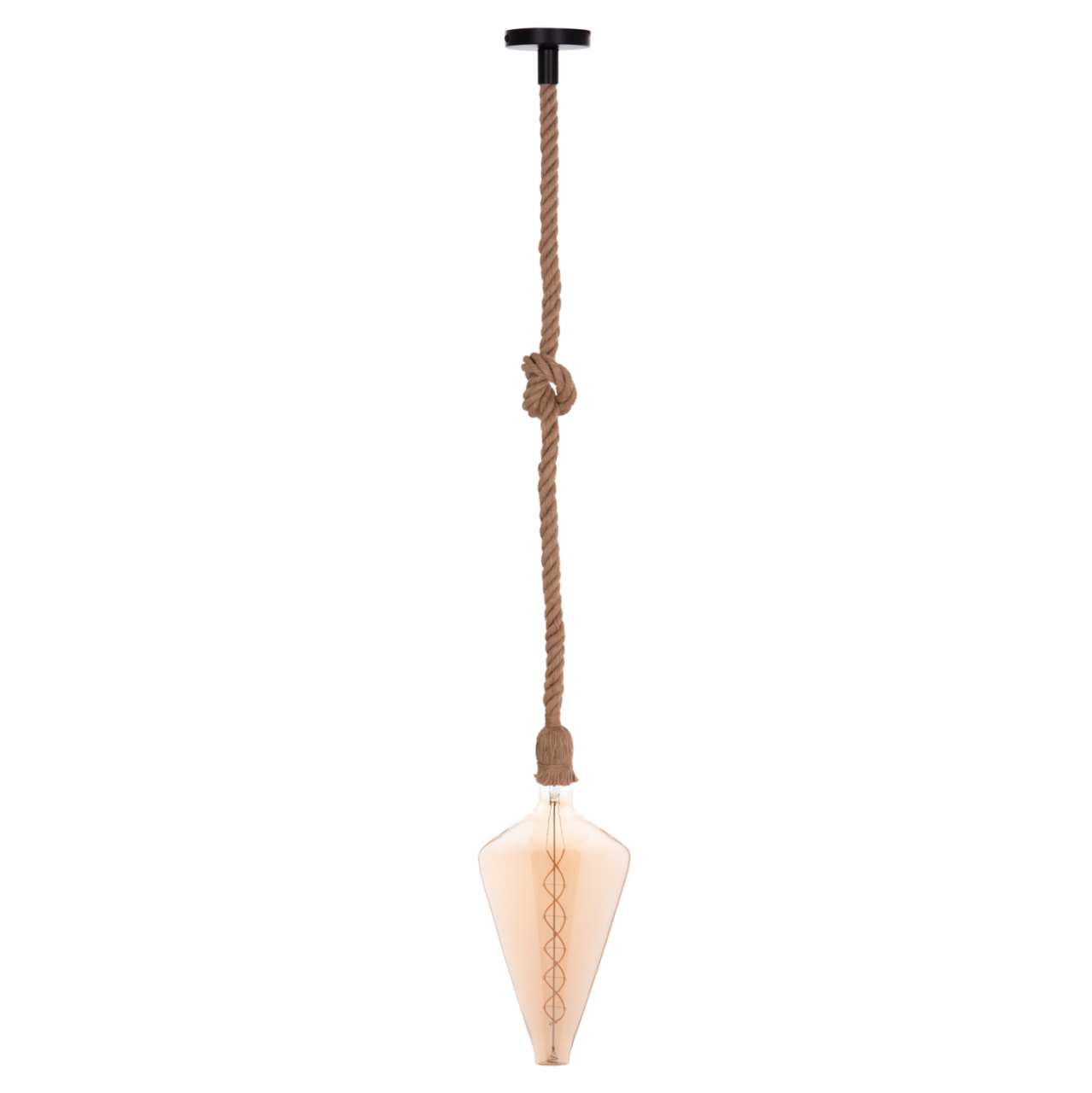 CEILING PENDANT LAMP WITH LIGHT BULB HM11930.01--ROPE 1M LONG AND 2cm THICK-E27 SOCKET [3]