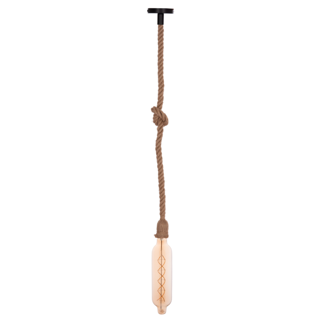CEILING PENDANT LAMP WITH LIGHT BULB HM11931.01--ROPE 1M LONG AND 2cm THICK-E27 SOCKET [3]