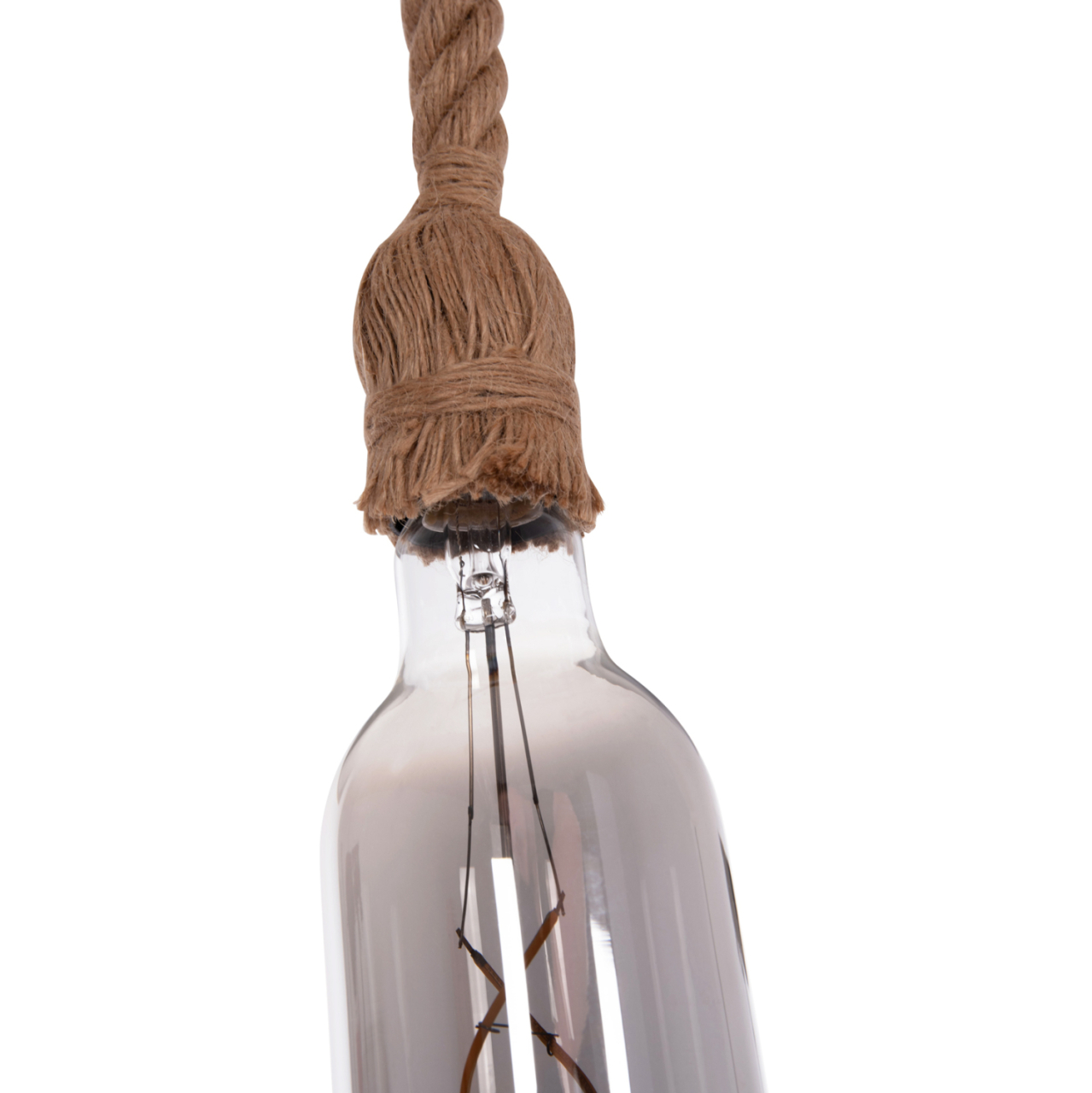 CEILING PENDANT LAMP WITH LIGHT BULB HM11931.02--ROPE 1M LONG AND 2cm THICK-E27 SOCKET [7]