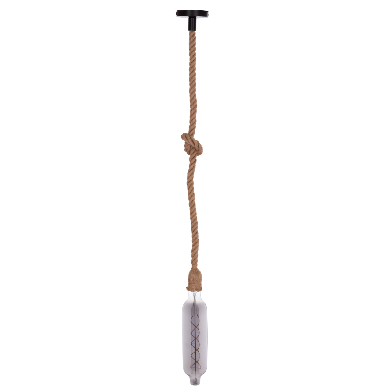 CEILING PENDANT LAMP WITH LIGHT BULB HM11931.02--ROPE 1M LONG AND 2cm THICK-E27 SOCKET [3]
