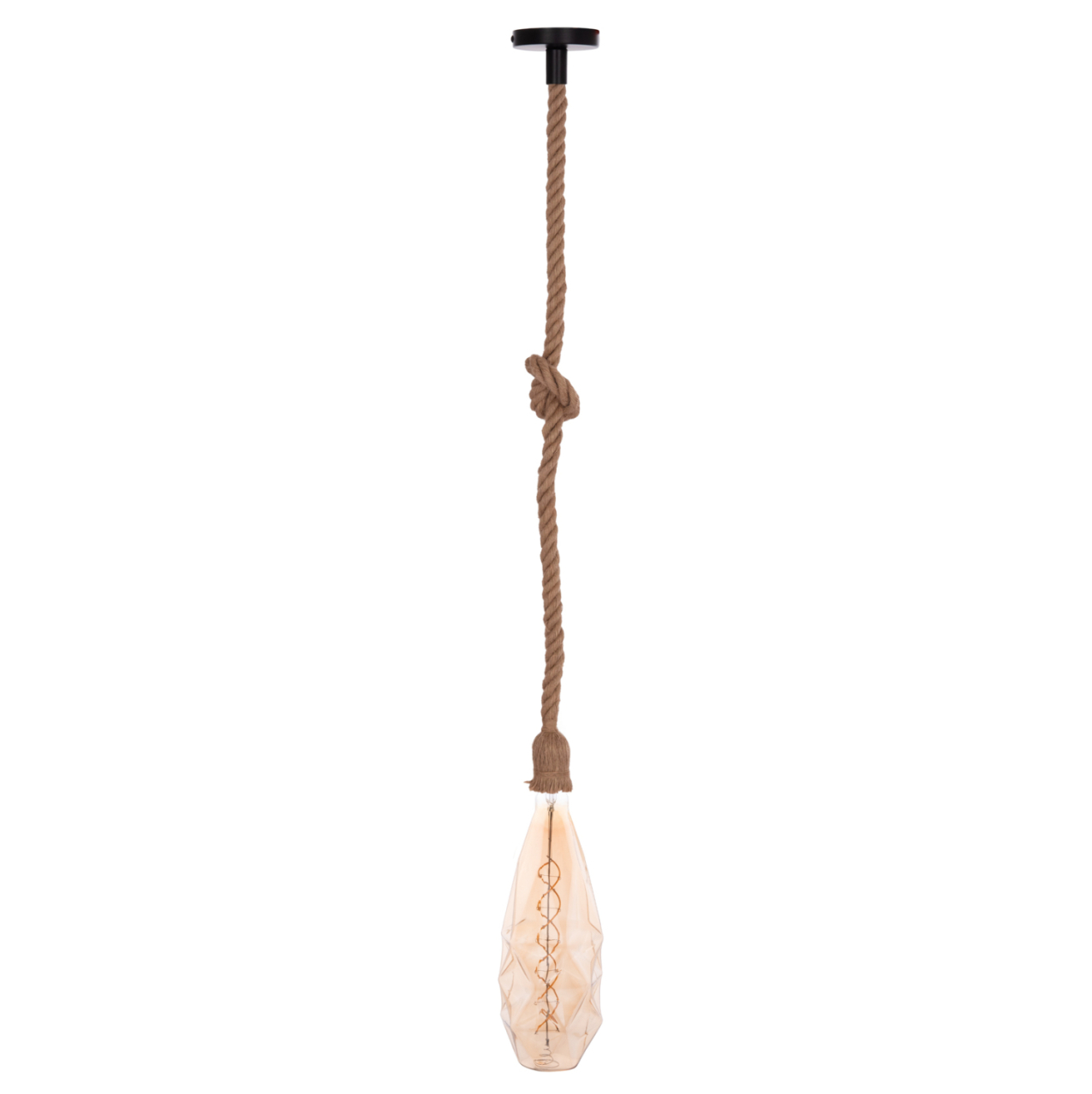 CEILING PENDANT LAMP WITH LIGHT BULB HM11934--ROPE 1M LONG AND 2cm THICK-E27 SOCKET [3]