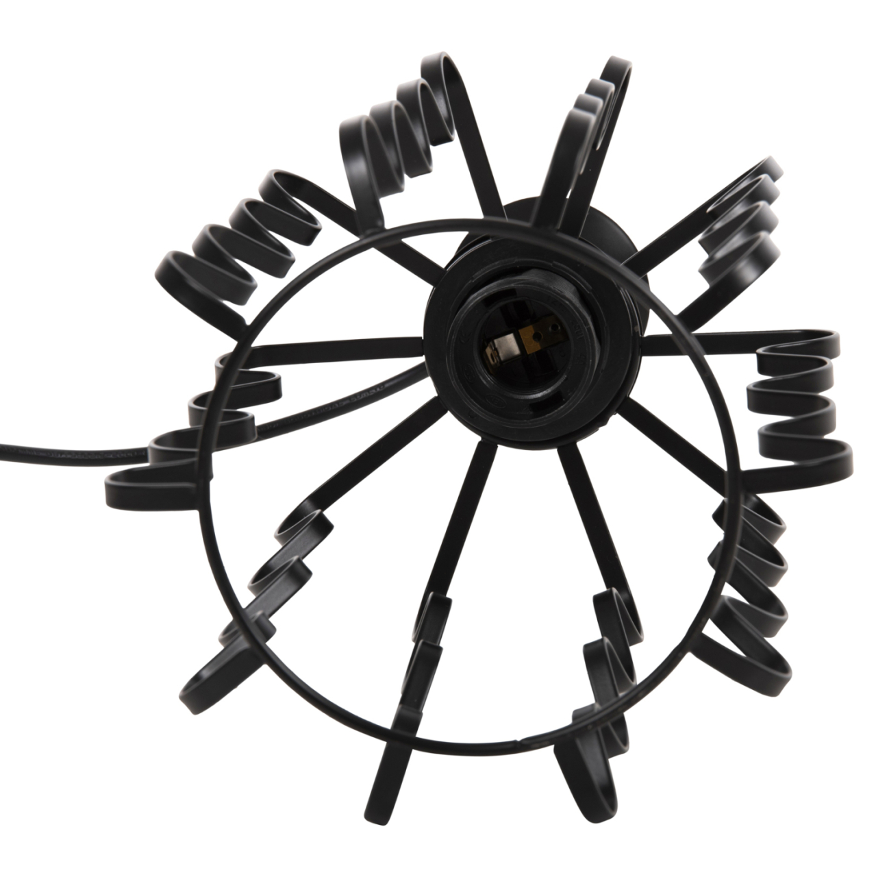 CEILING PENDANT LUMINAIRE HM4089 3-LIGHT BLACK METAL CAPS Φ34x128Hcm. [7]