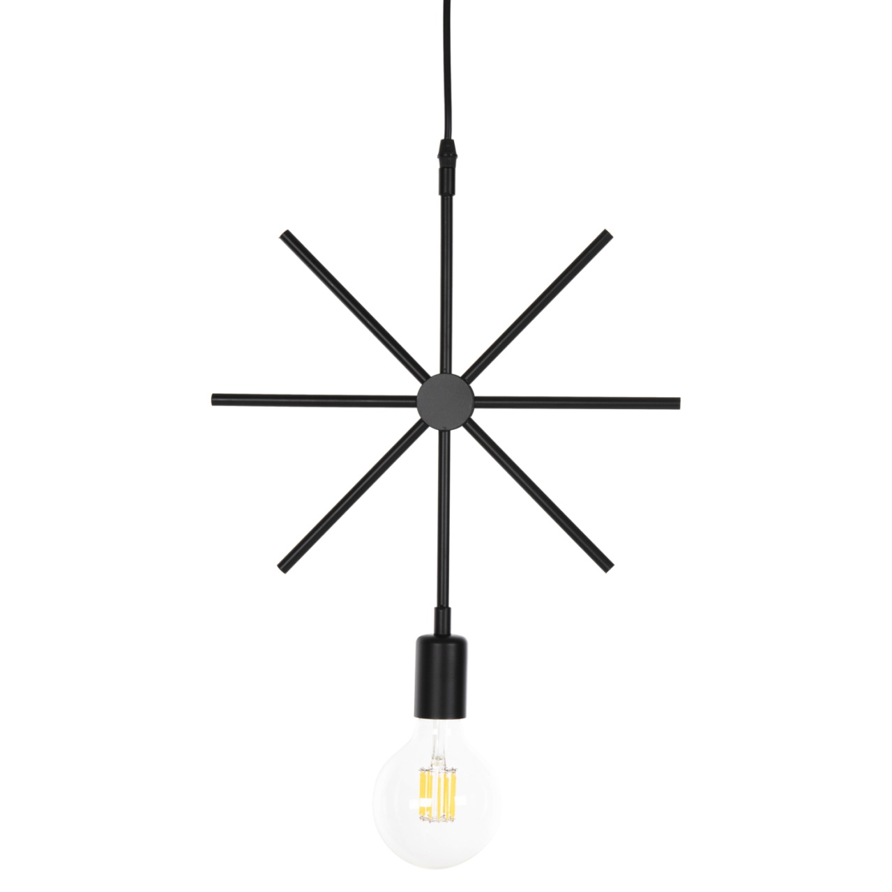 CEILING PENDANT LUMINAIRE HM4098 BLACK METAL STAR 34x40x106H cm. [3]