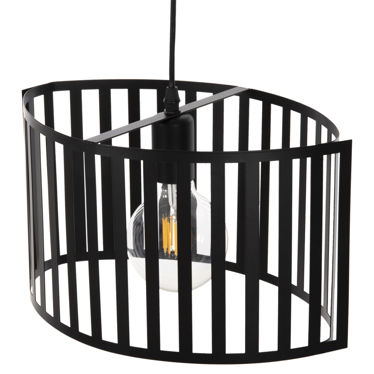 CEILING PENDANT LUMINAIRE HM4113 BLACK METAL 34x23x121Hcm. [4]