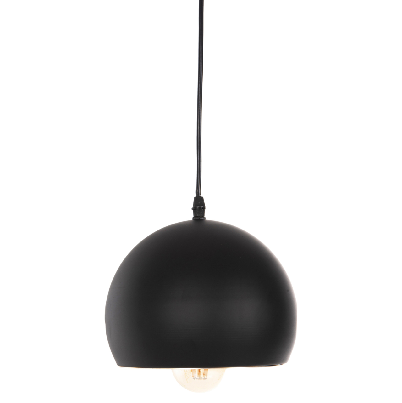 CEILING PENDANT LUMINAIRE HM4154 BLACK ALUMINUM SPHERICAL CAP Φ20x113Hcm. [3]