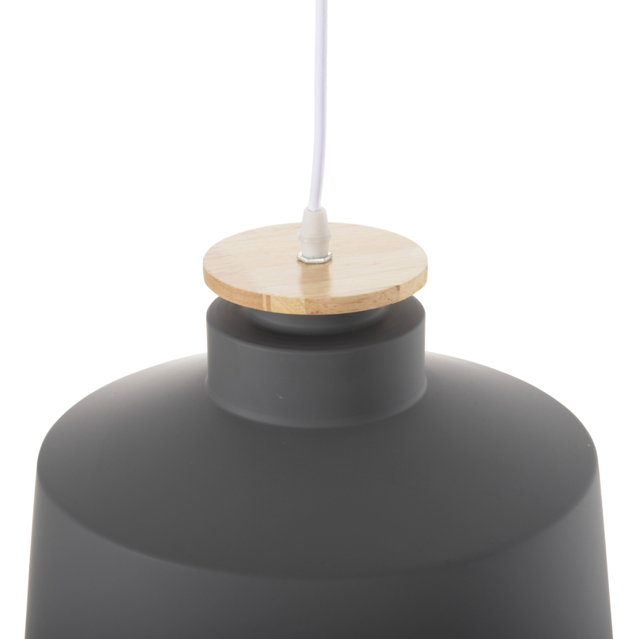 CEILING PENDANT LUMINAIRE HM4158.03 GREY ALUMINUM CAP-WHITE CABLE Φ30x123,5Hcm. [3]