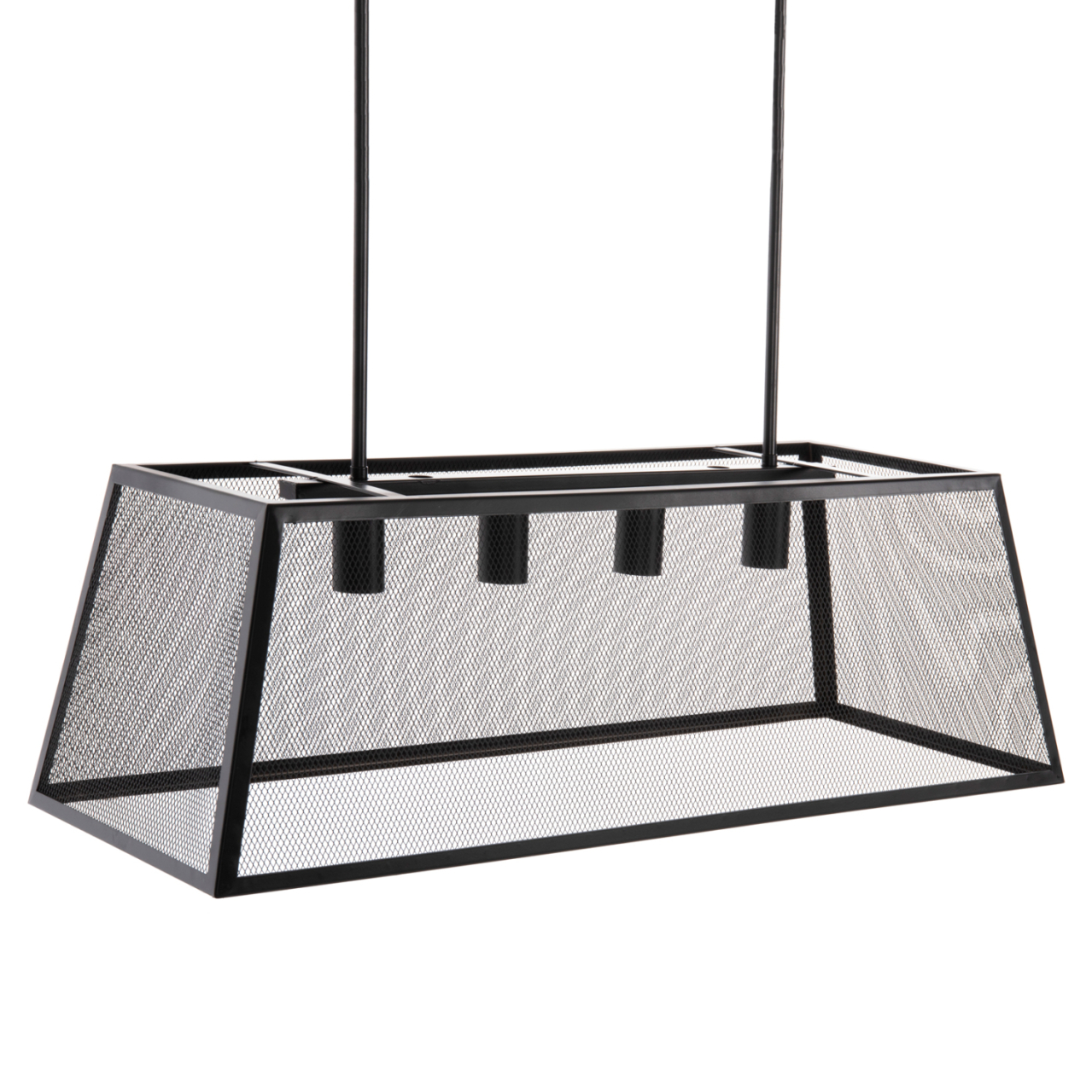CEILING PENDANT LUMINAIRE HM4179 BLACK METAL 4-LIGHT 78x30,5x26Hcm. [5]