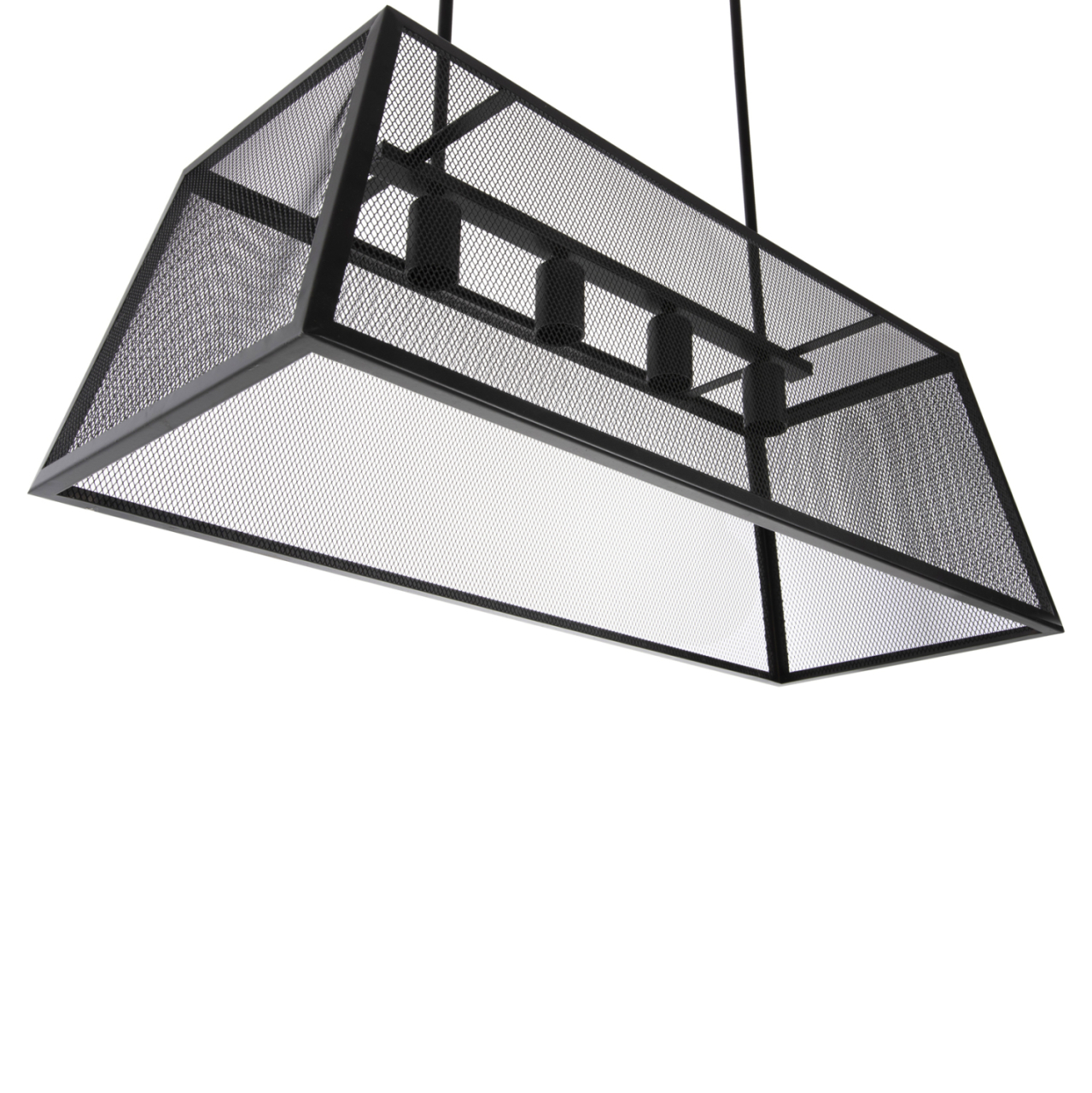 CEILING PENDANT LUMINAIRE HM4179 BLACK METAL 4-LIGHT 78x30,5x26Hcm. [4]