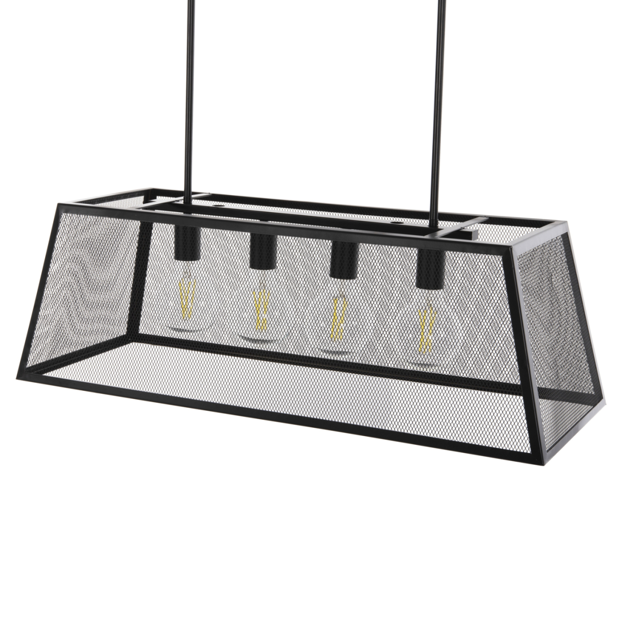 CEILING PENDANT LUMINAIRE HM4179 BLACK METAL 4-LIGHT 78x30,5x26Hcm. [3]