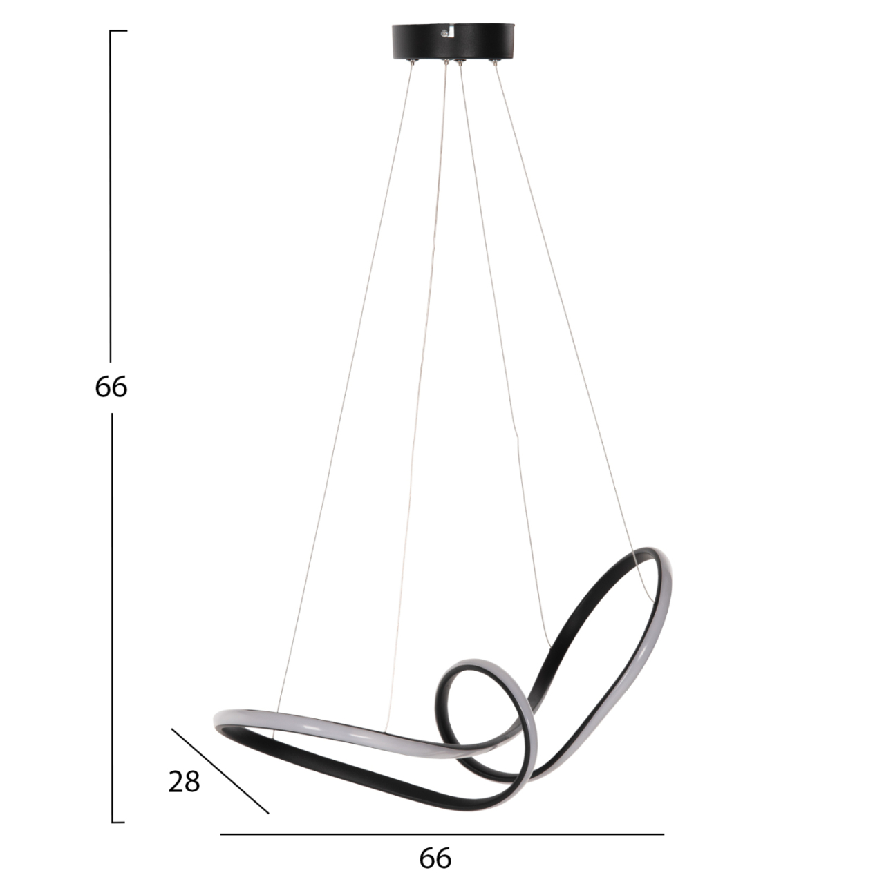 CEILING PENDANT LUMINAIRE HM7522.03 BLACK- LED 52x28x66Hcm. [2]