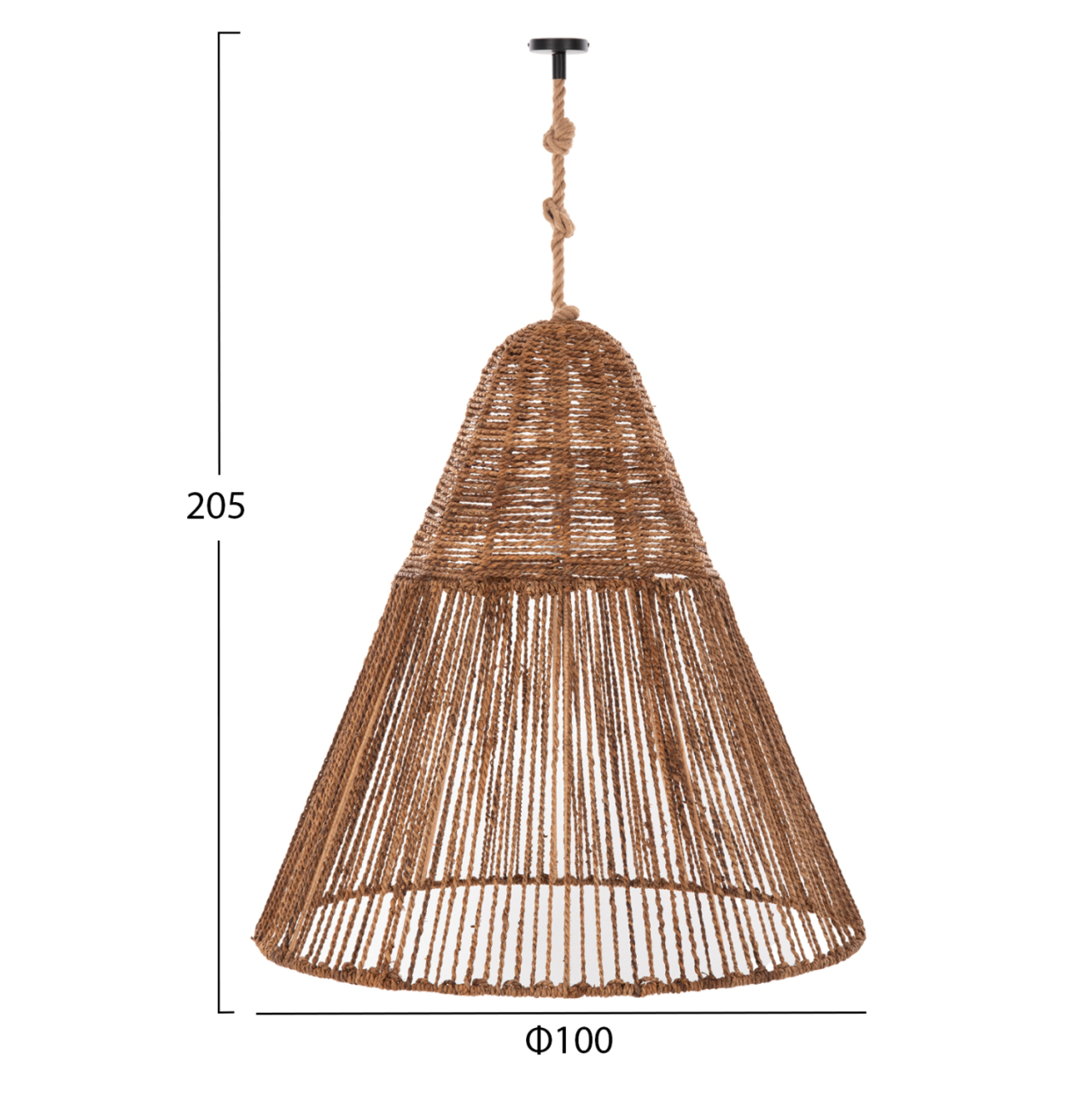 CEILING PENDANT LUMINAIRE SET HM11920 ROPE AND BANANA TREE FIBERS Φ100Χ205H cm. [2]