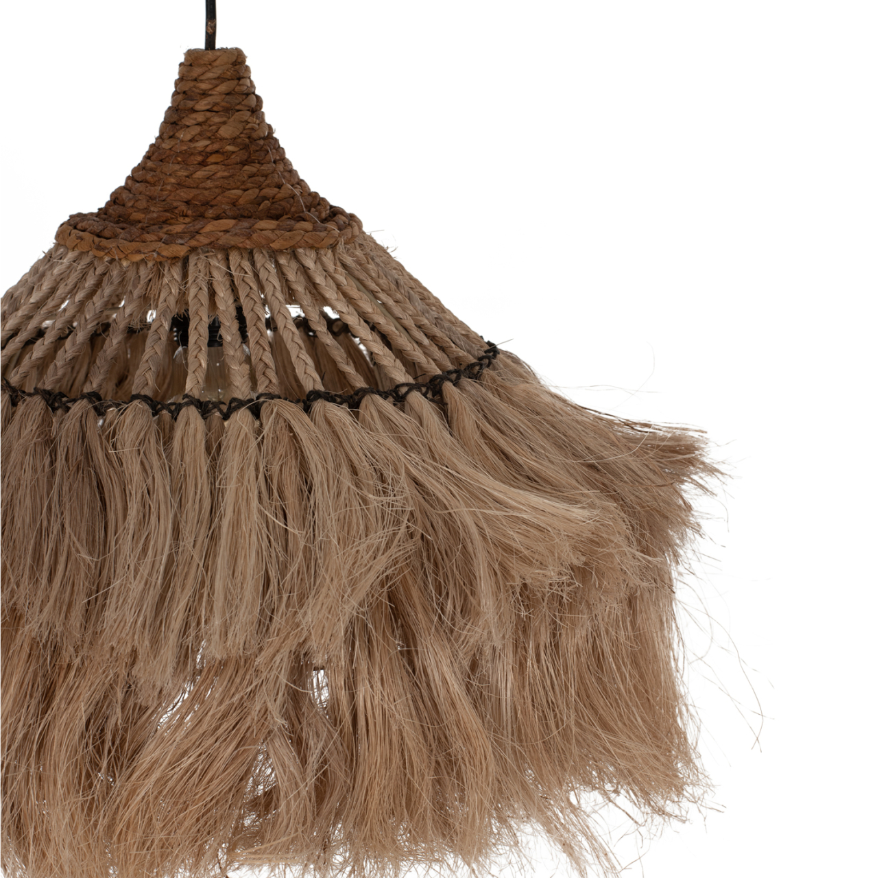 CEILING PENDANT MADE OF ABACA FIBERS IN NATURAL COLOR 40x40x40-80Hcm.HM7806 [3]