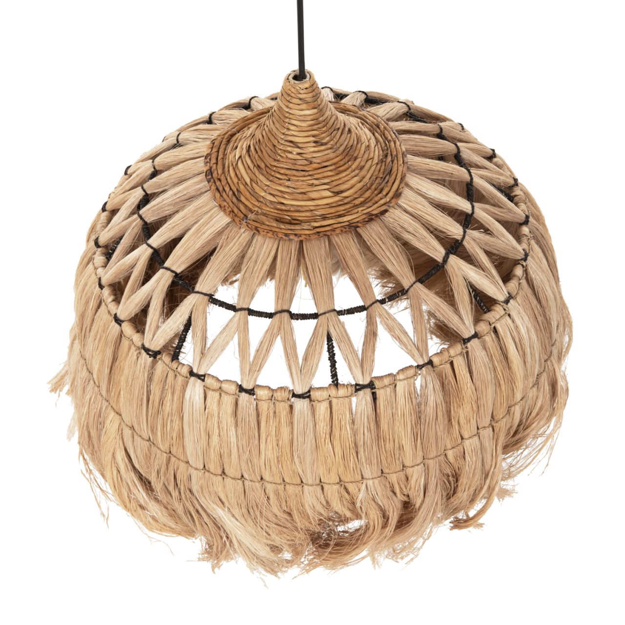 CEILING PENDANT MADE OF ABACA FIBERS IN NATURAL COLOR Φ52x48-120Hcm.HM7760 [4]